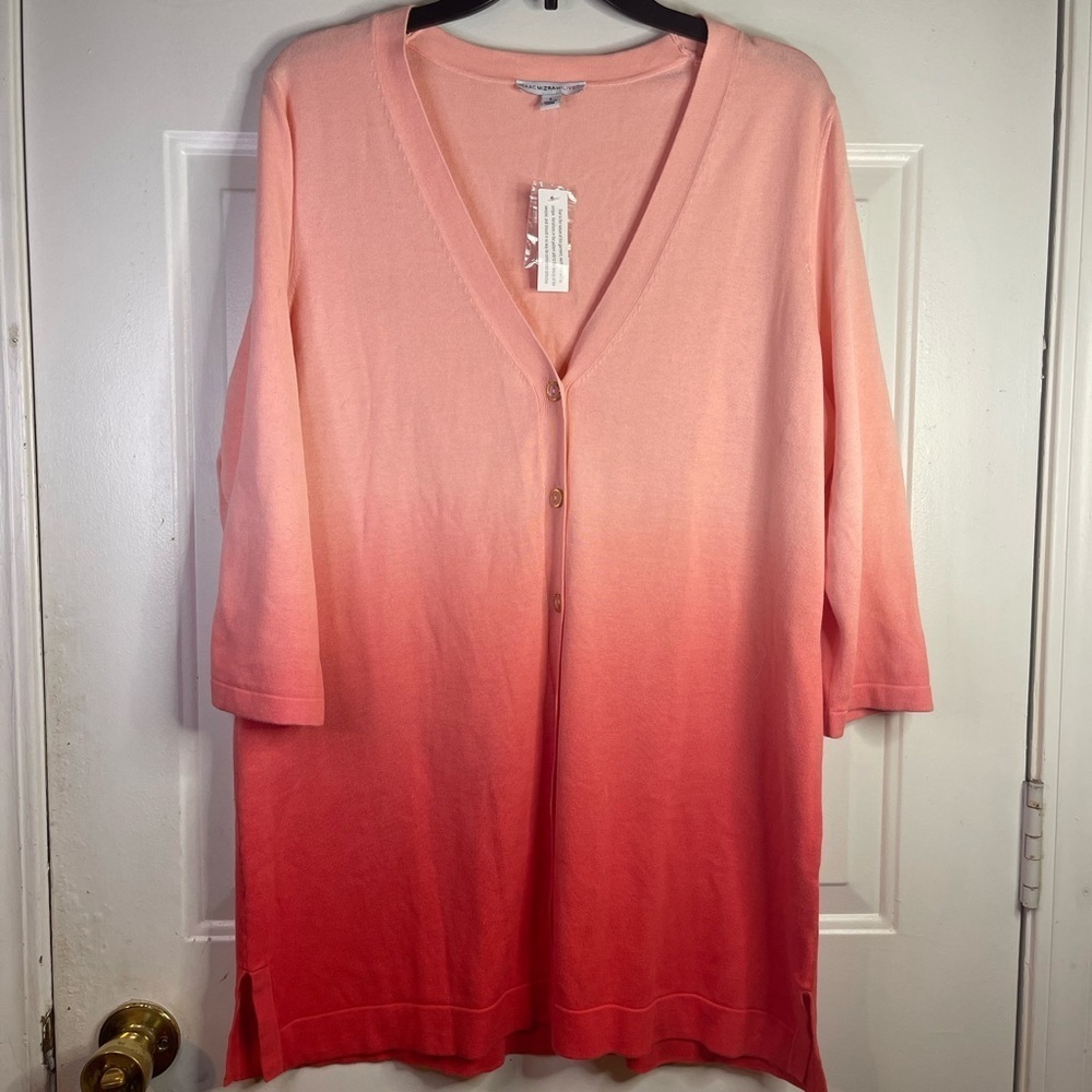Isaac Mizch Live‎ button down ombré cardigan.  NTW